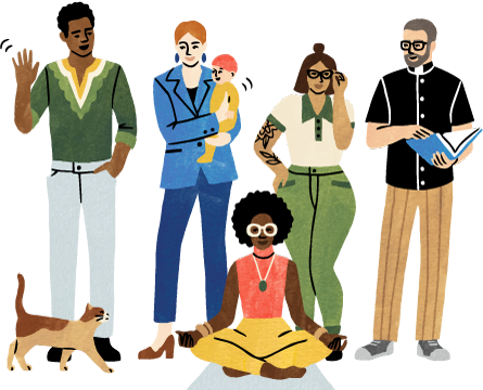 Diverse group of mental health professionals